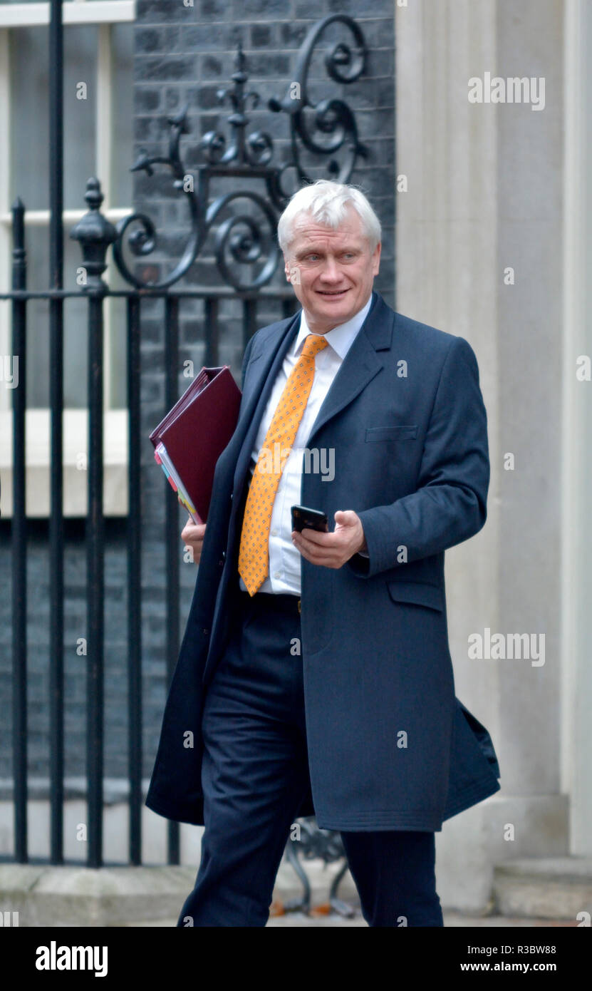Graham Stuart MP (Con: Beverley and Holderness) Parliamentary Under-Secretary of State at the Department for International Trade, in Downing Street, N Stock Photo