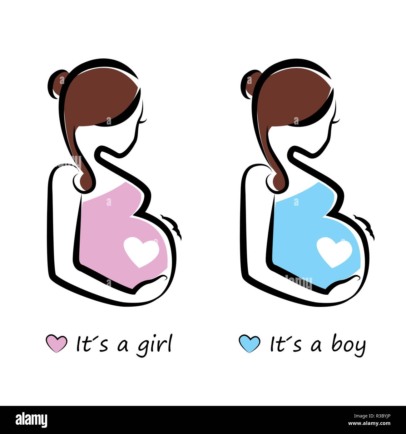 Belly pregnant girl boy Cut Out Stock Images Pictures Alamy
