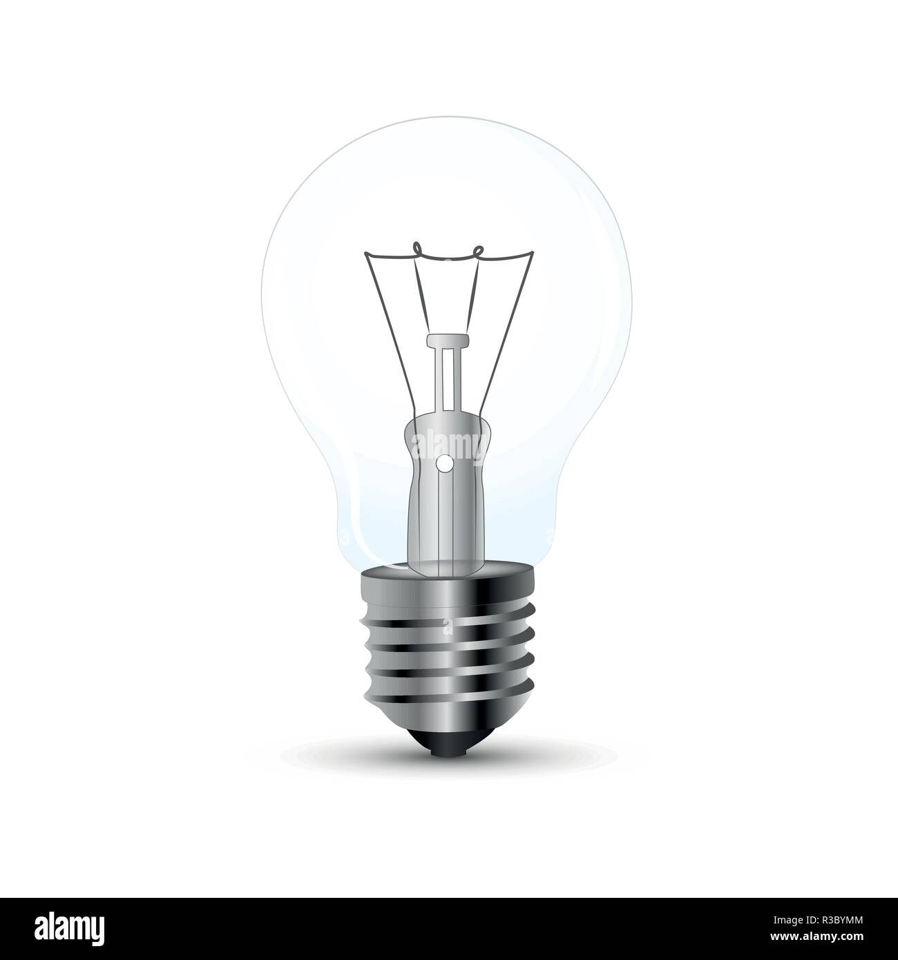light bulb on white background vector illustration EPS10 Stock Vector