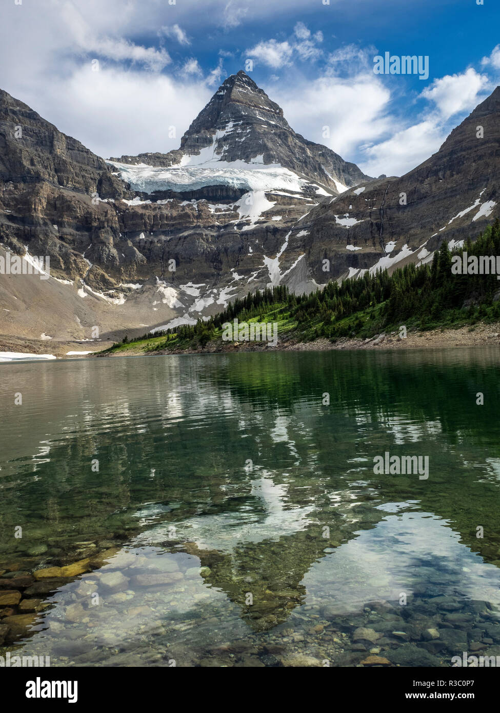 Mount Assiniboine Reflection, Canada Stock Photo - Alamy