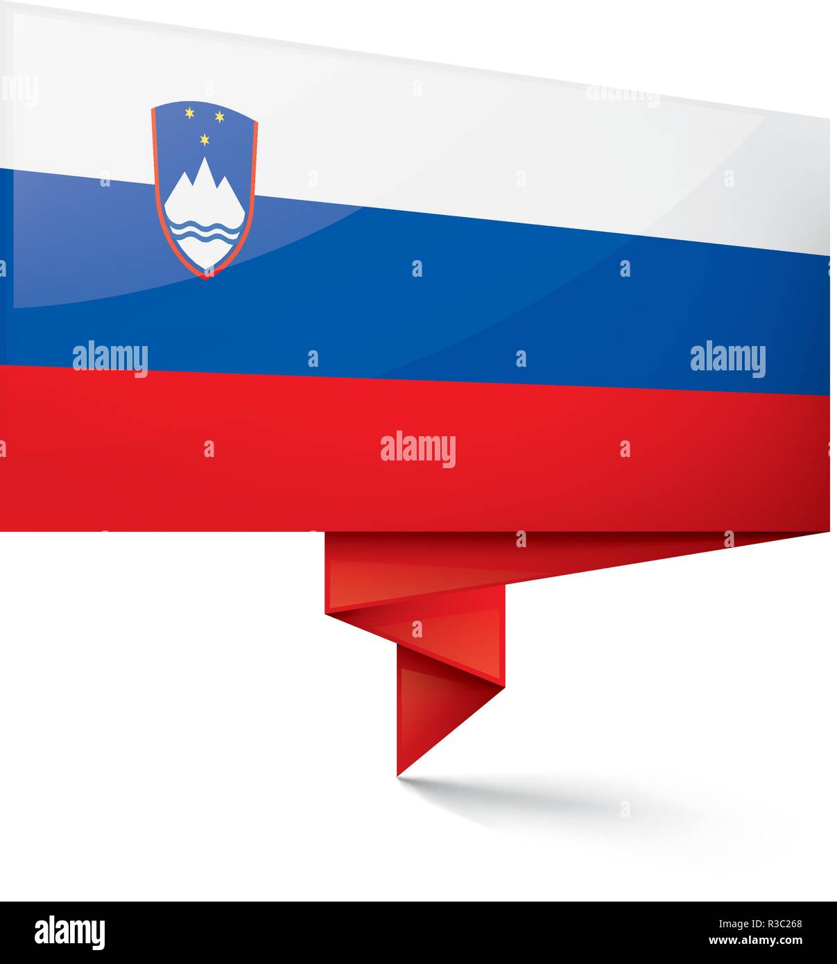 Slovenia flag, vector illustration on a white background Stock Vector ...