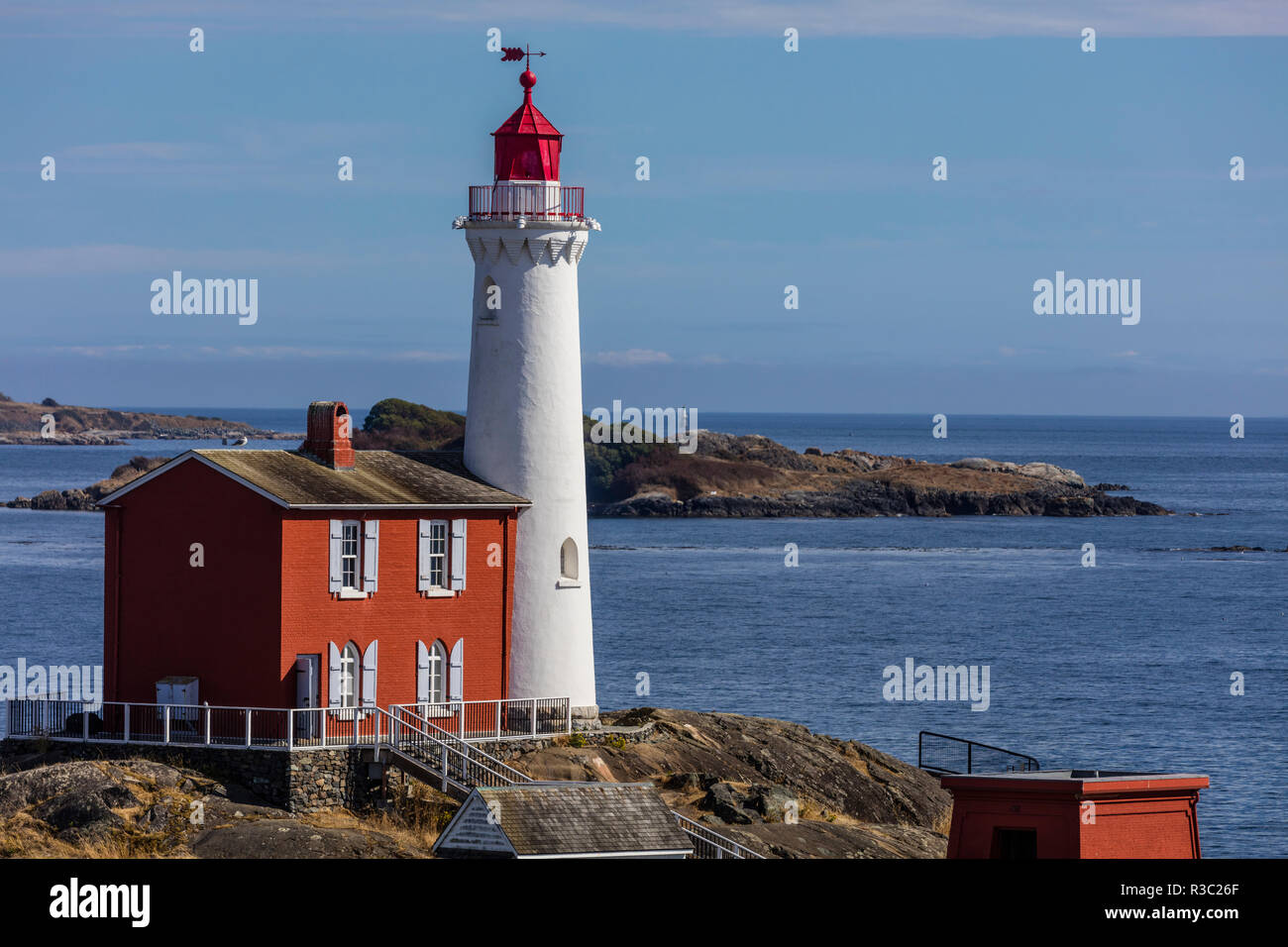 Fisgard Lighthouse in Victoria, British Columbia, Canada Stock Photo ...