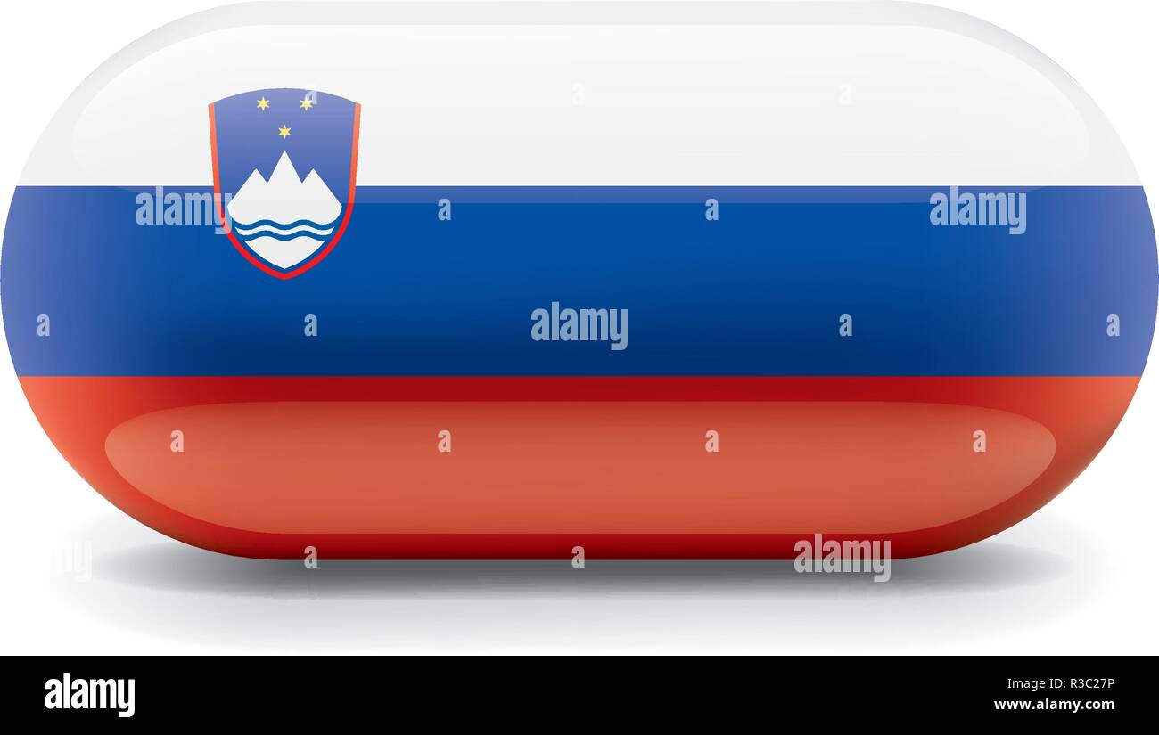 Slovenia flag, vector illustration on a white background Stock Vector ...