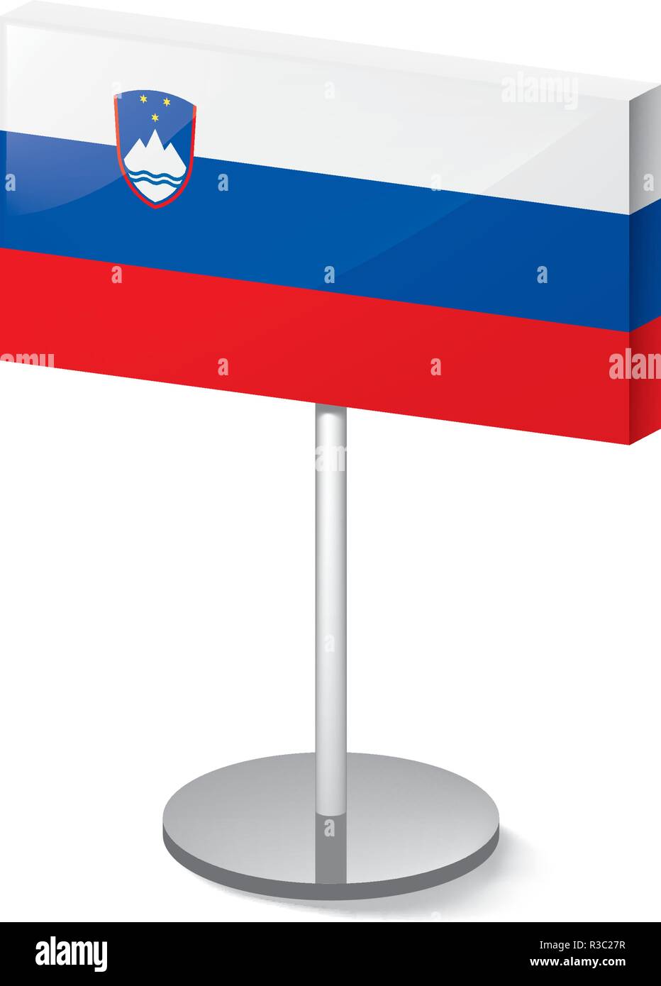 Slovenia flag, vector illustration on a white background Stock Vector ...