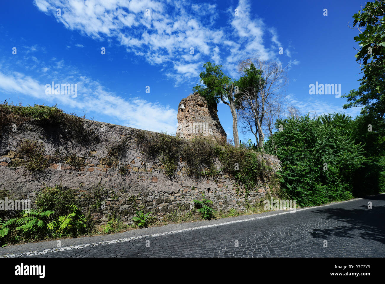 Via Appia Antica in Rome. Stock Photo