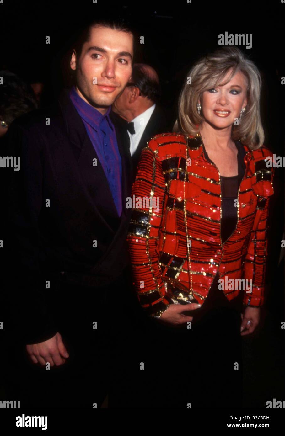 BEVERLY HILLS, CA - JANUARY 29: Actress Connie Stevens and guest attend The Daily Variety Salutes Army Archerd on January 29, 1993 at the Beverly Hilton Hotel in Beverly Hills, California. Photo by Barry King/Alamy Stock Photo Stock Photo