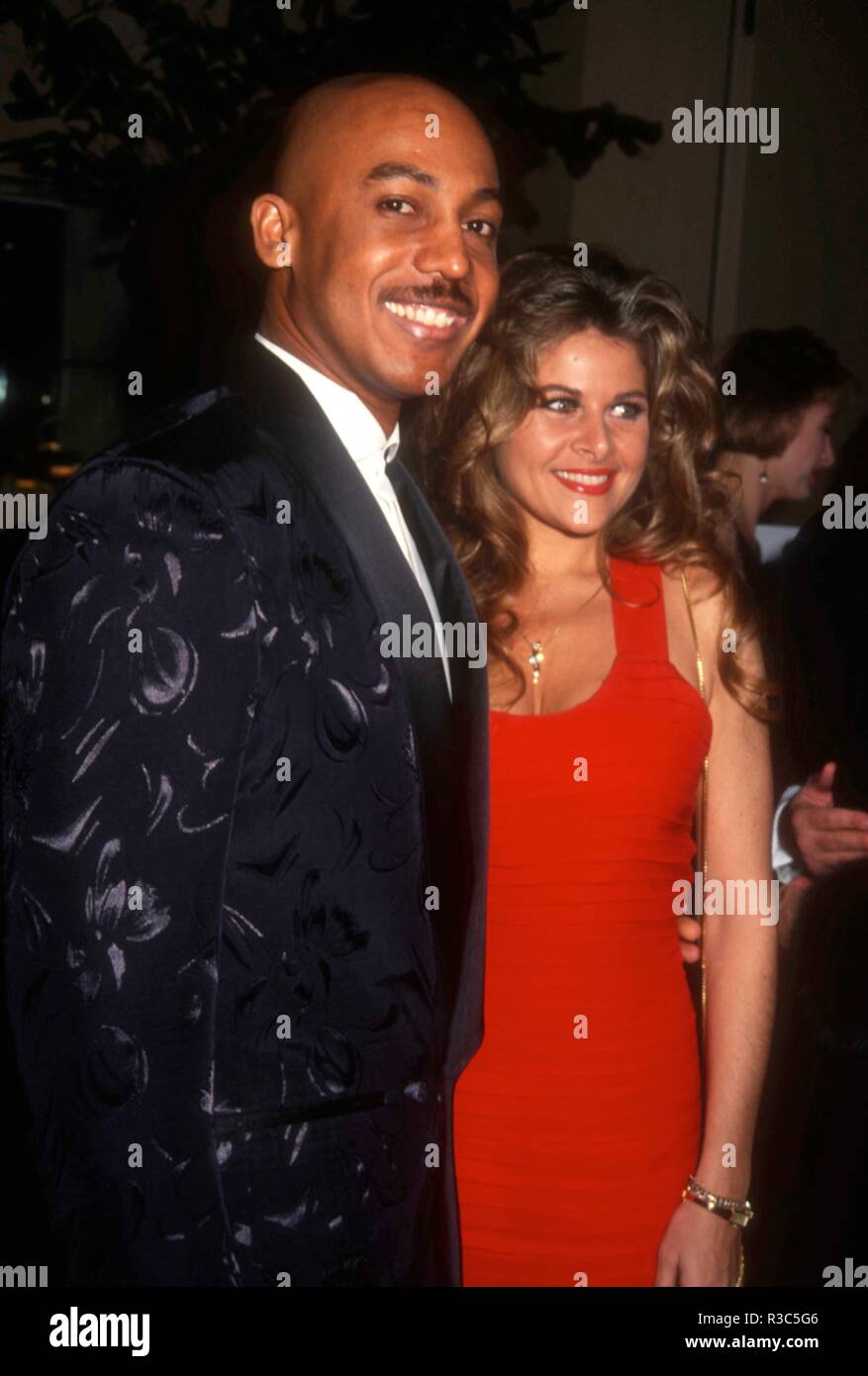 BEVERLY HILLS, CA - JANUARY 29: Talk show host Montel Williams and wife Grace Morley attend The Daily Variety Salutes Army Archerd on January 29, 1993 at the Beverly Hilton Hotel in Beverly Hills, California. Photo by Barry King/Alamy Stock Photo Stock Photo