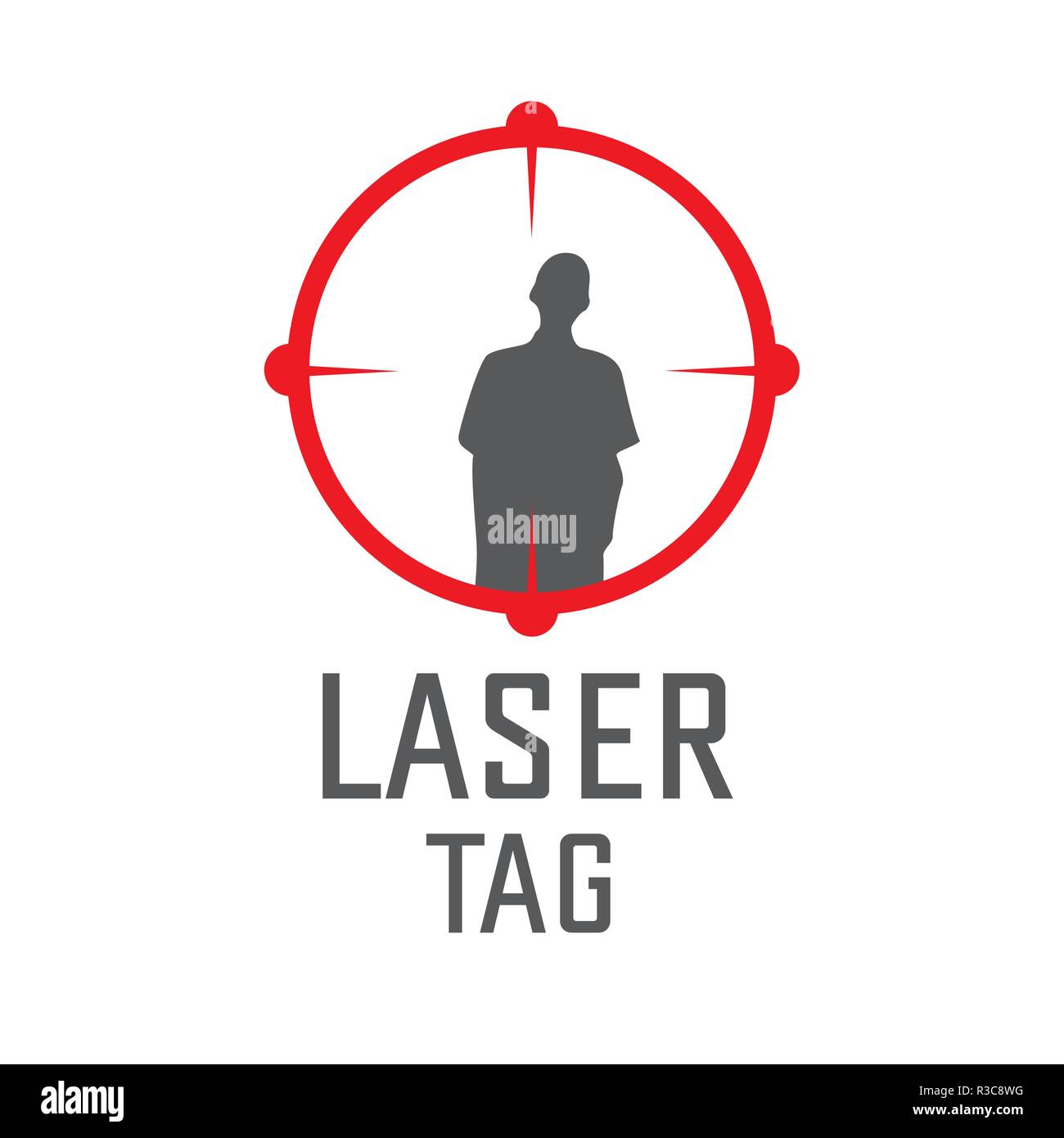 vector logo for laser tag and airsoft Stock Vector