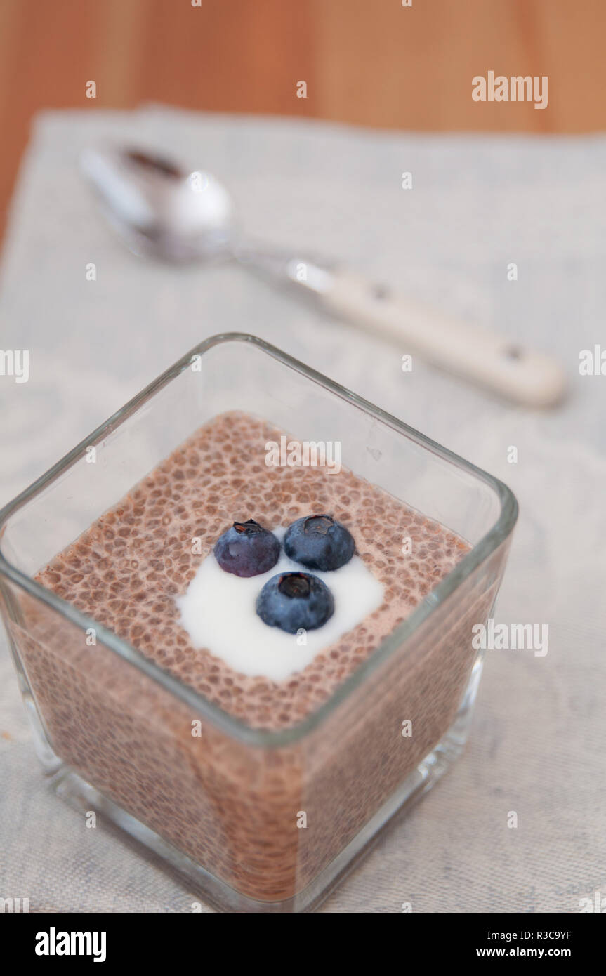 Healthy chia pudding Stock Photo Alamy