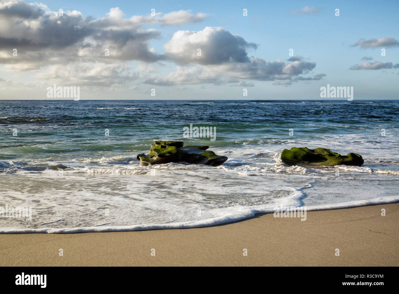 Usa, California, La Jolla. Rocks And Clouds At Whispering Sands Beach Stock  Photo - Alamy