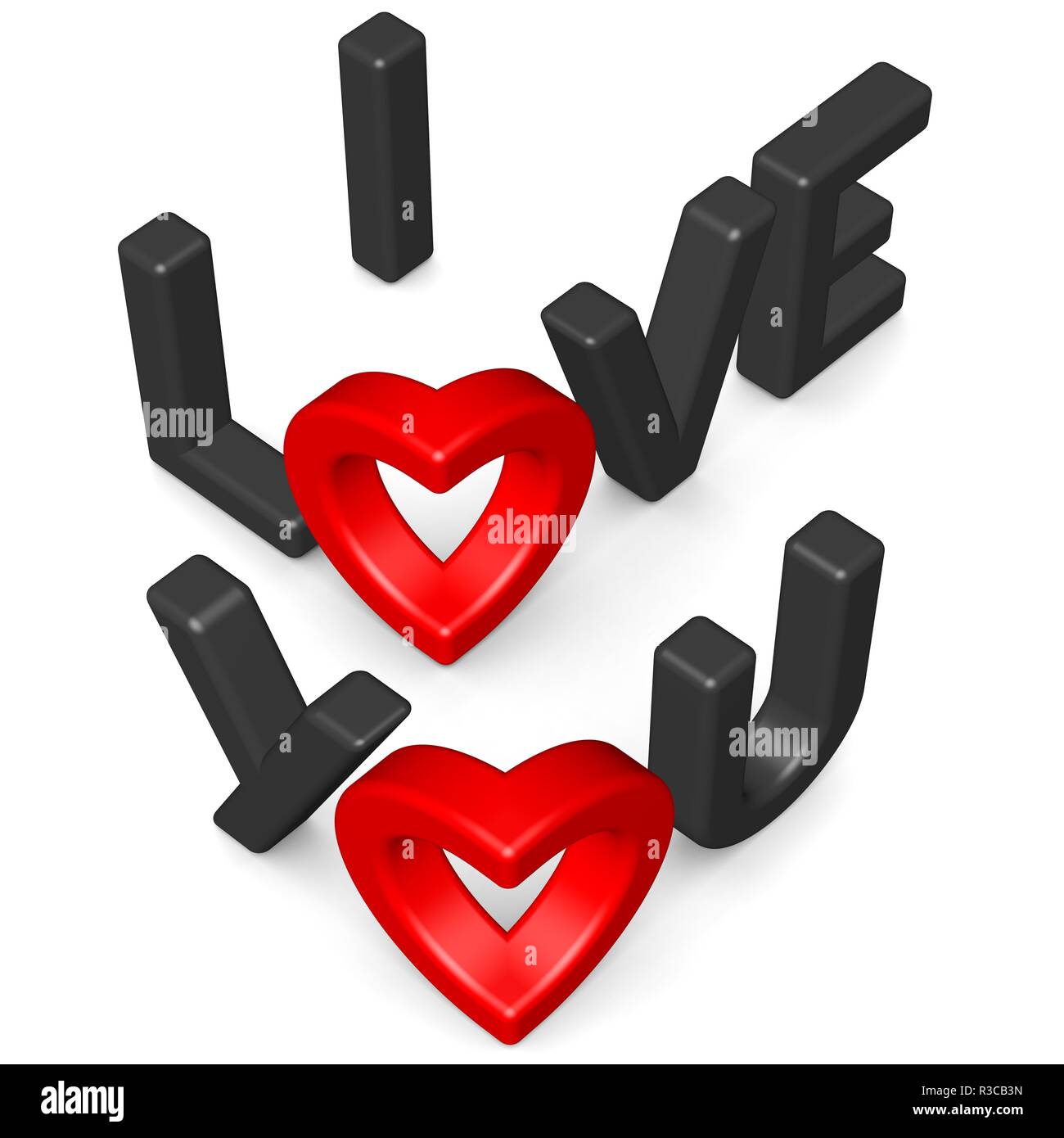 lettering i love you forms the heart 1 Stock Photo