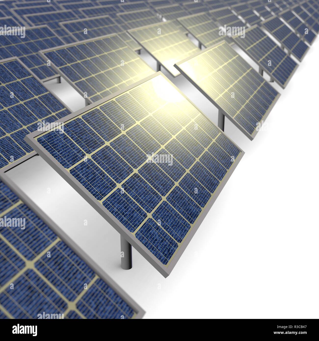 solar panel farm Stock Photo