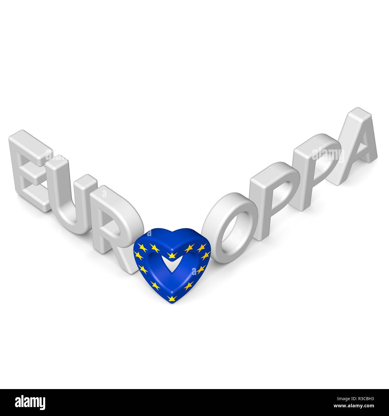 lettering eurooppa forms heart 2 Stock Photo