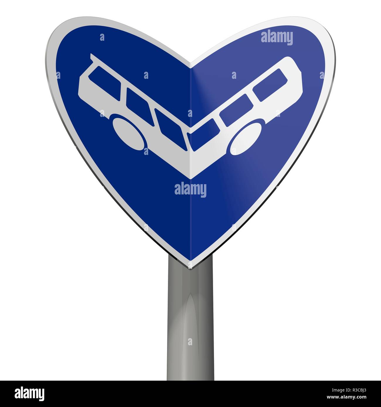 bus route road sign forms luv Stock Photo