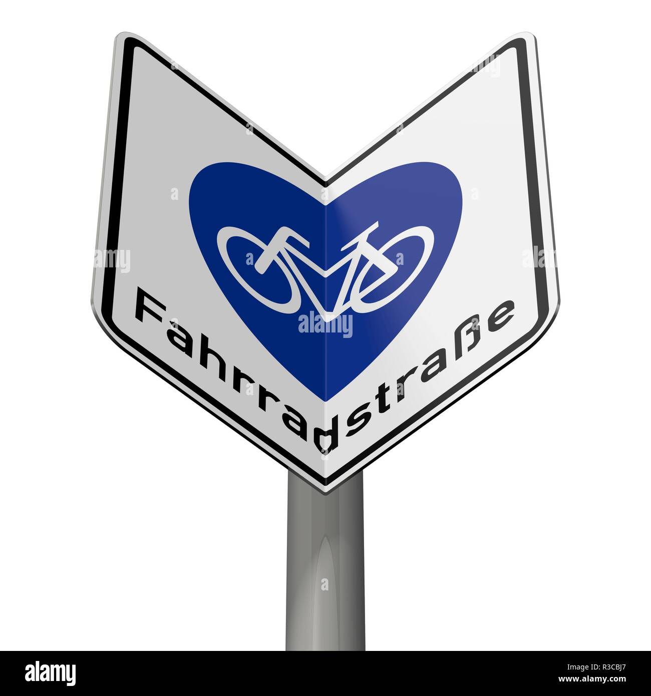 road sign bicycle road forms luv Stock Photo