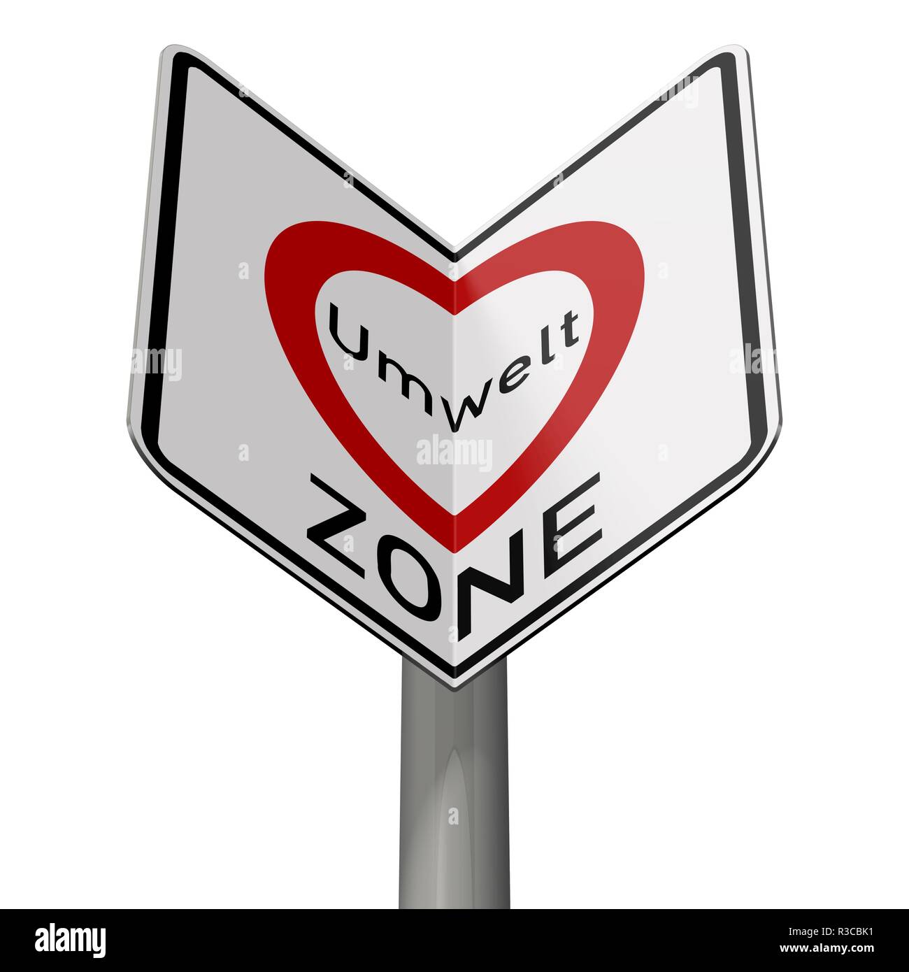 traffic sign environment zone forms luv Stock Photo