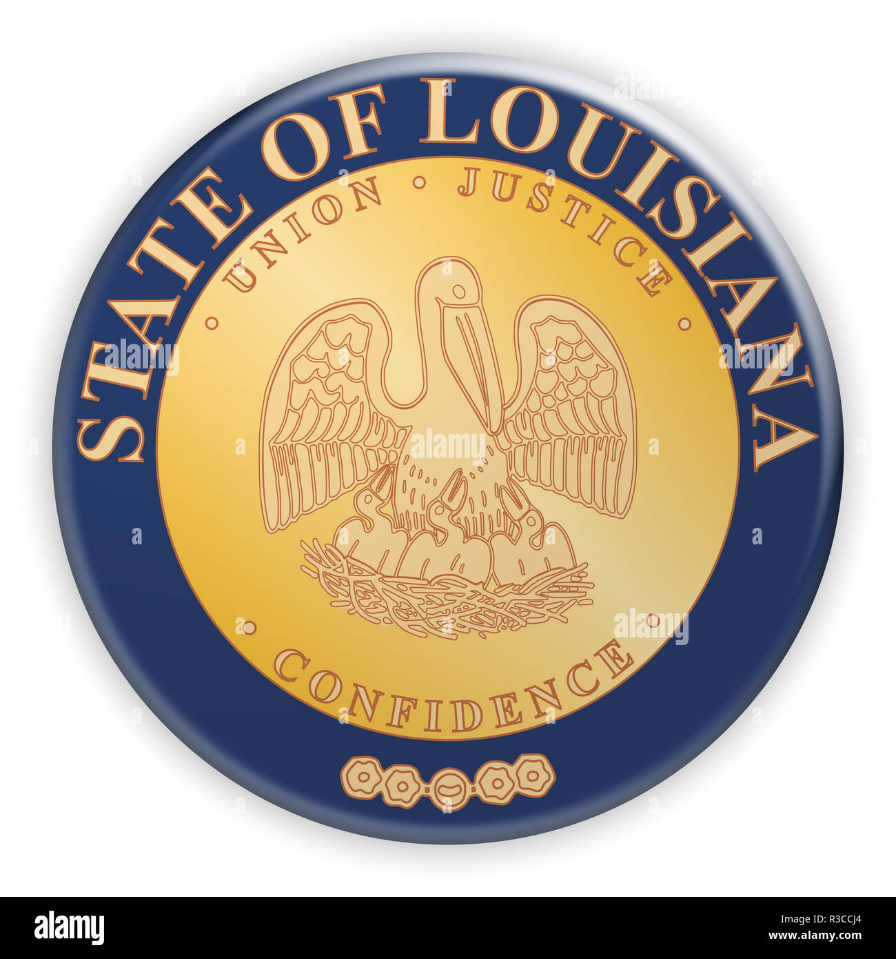 Badge Historic US State Seal Louisiana, 3d illustration Stock Photo Alamy