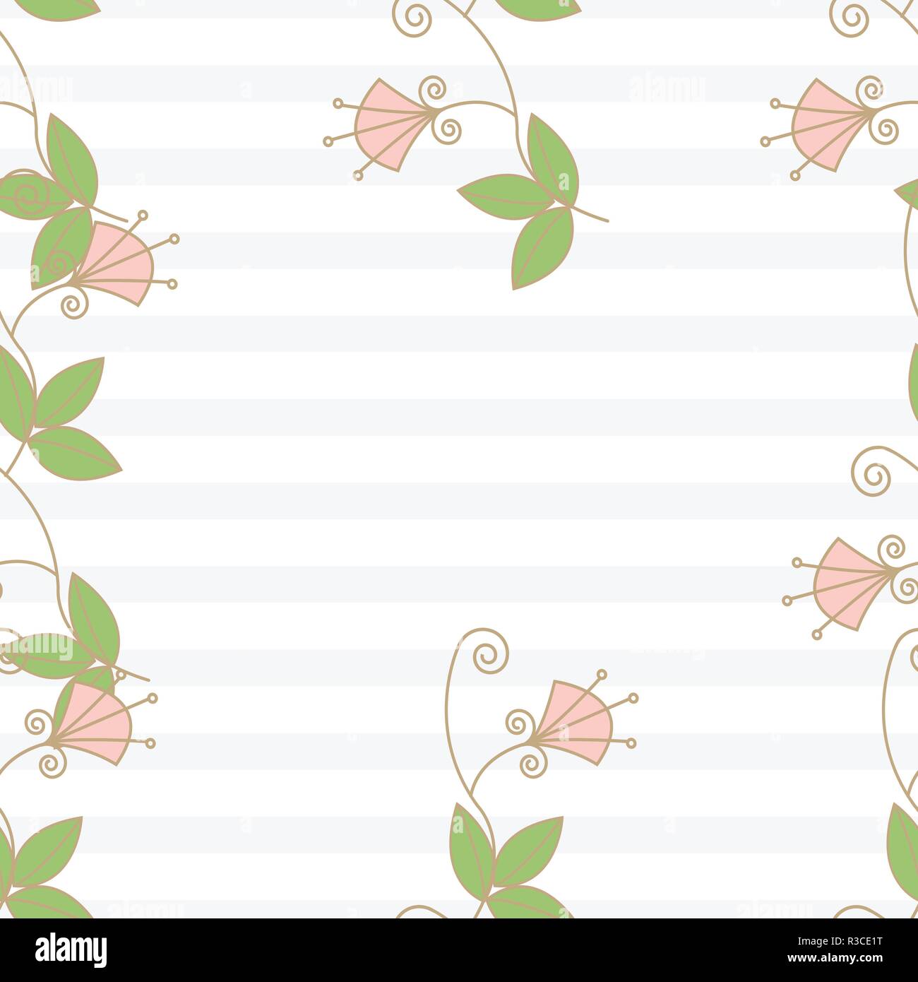 Trendy Seamless Floral Pattern In Vector Stock Vector