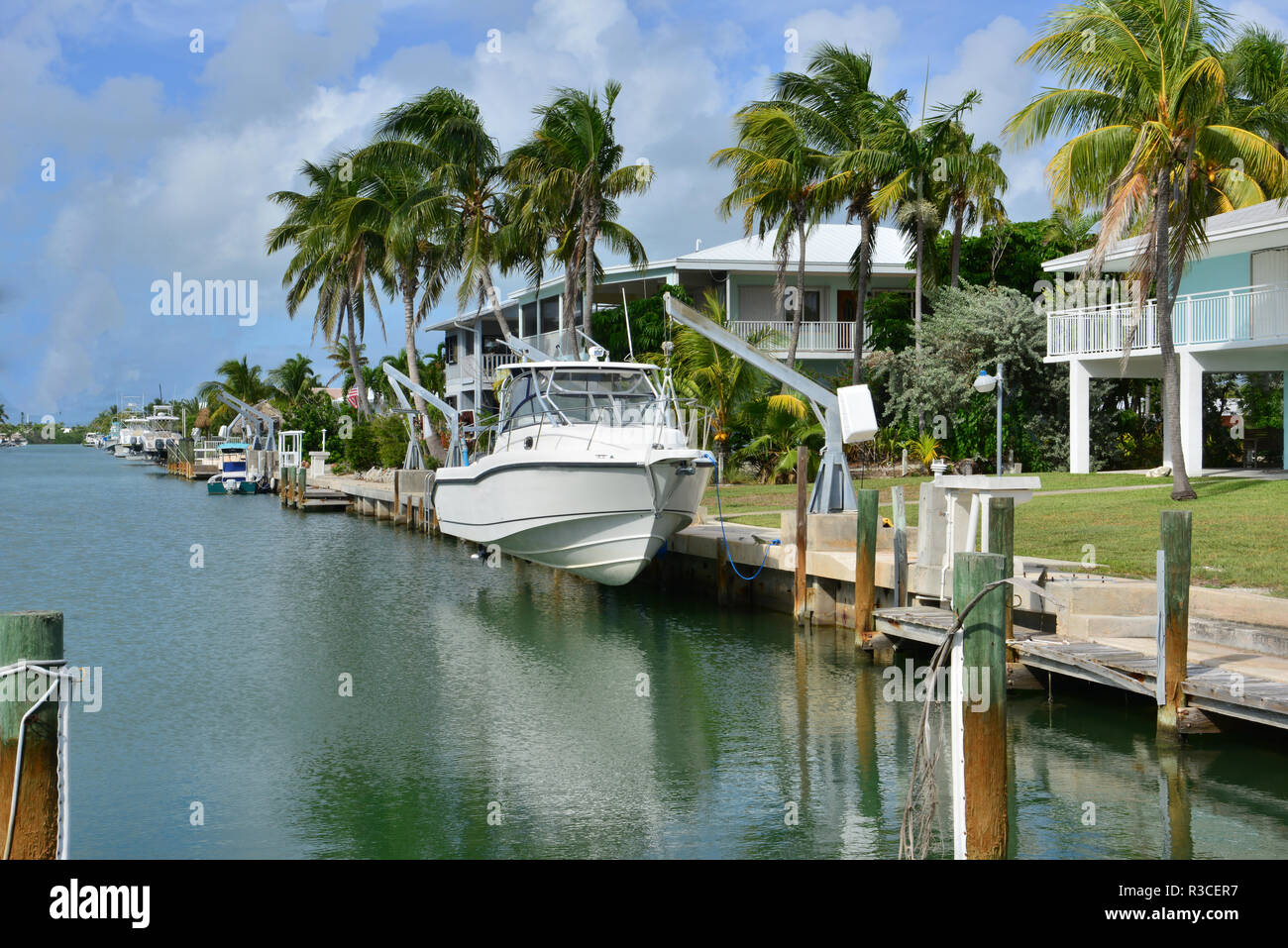 Home mooring at Marathon at the Florida Keys in Florida Stock Photo Alamy