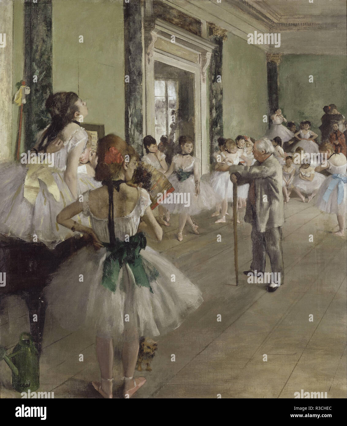 La Classe de danse The Ballet Class. Date/Period: 1871 - 1874. Painting. Oil on canvas. Height: 850 mm (33.46 in); Width: 750 mm (29.52 in). Author: EDGAR DEGAS. DEGAS, EDGAR. Stock Photo