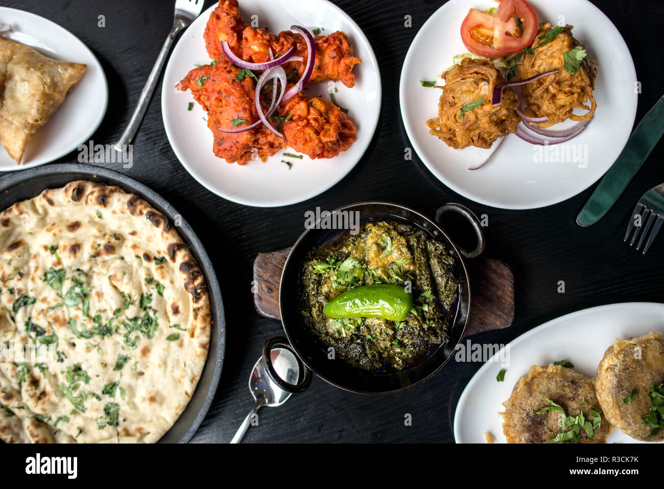 Indian Food, Curry and Kebabs Stock Photo Alamy