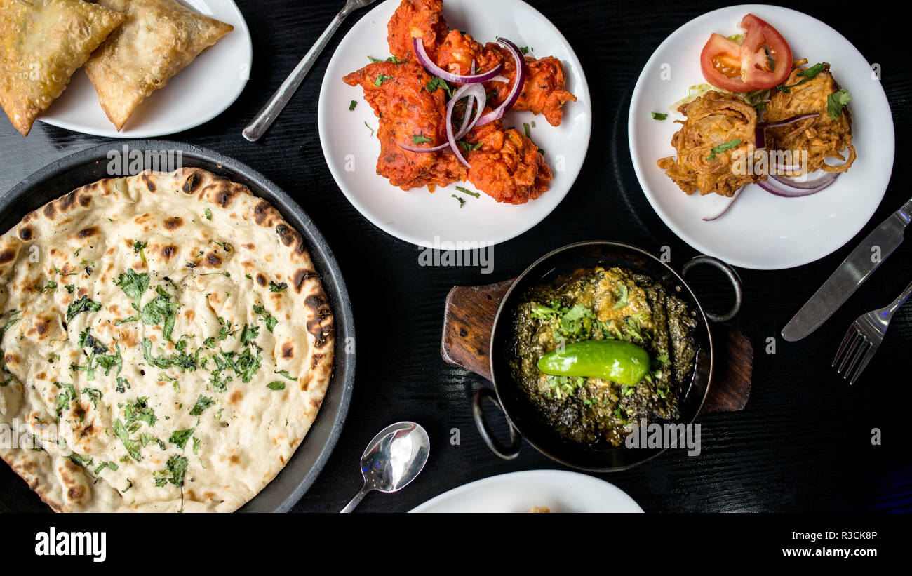 Indian Food, Curry and Kebabs Stock Photo Alamy
