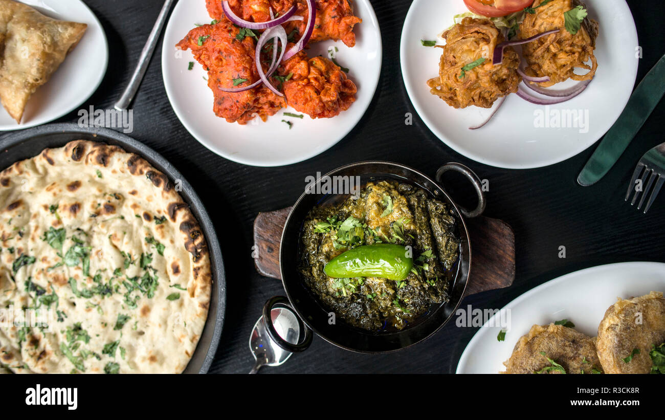 Indian Food, Curry and Kebabs Stock Photo Alamy