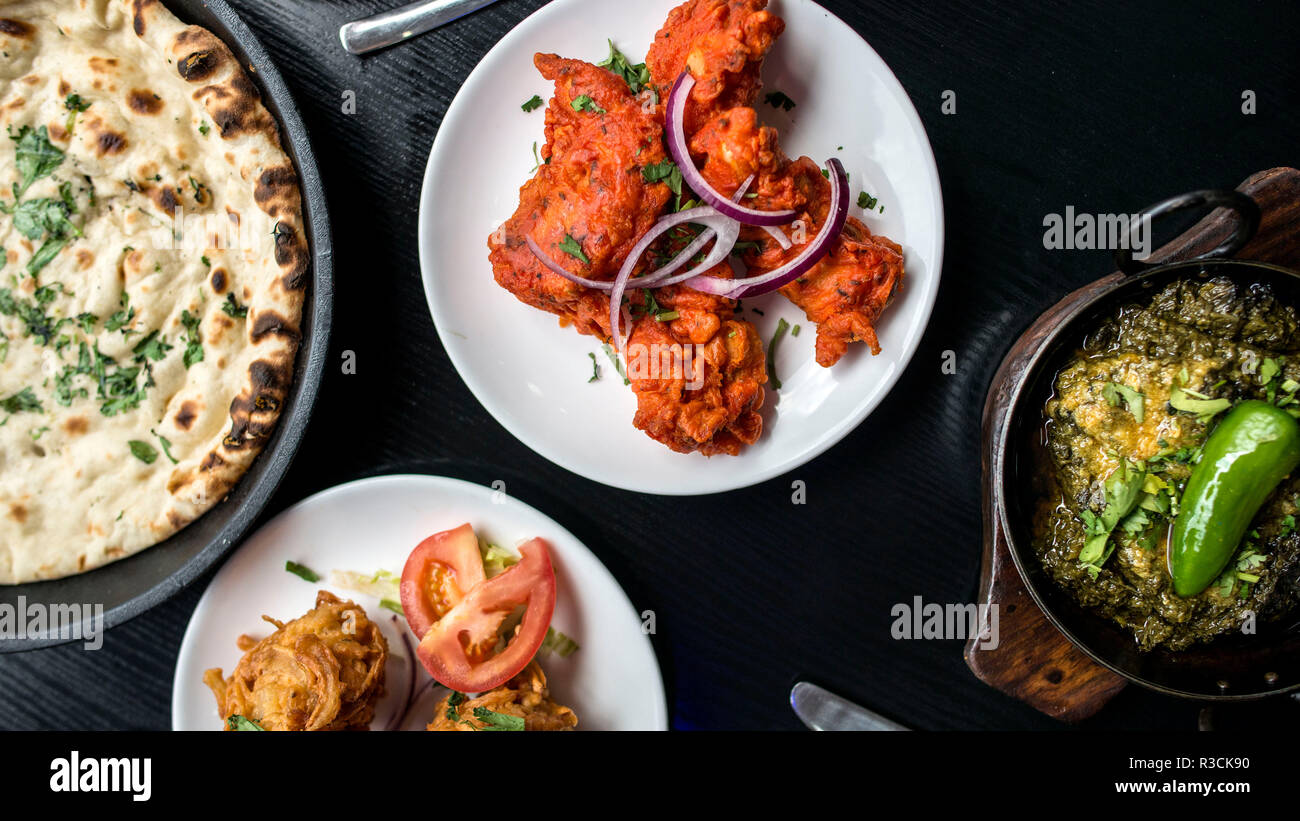Indian Food, Curry and Kebabs Stock Photo Alamy