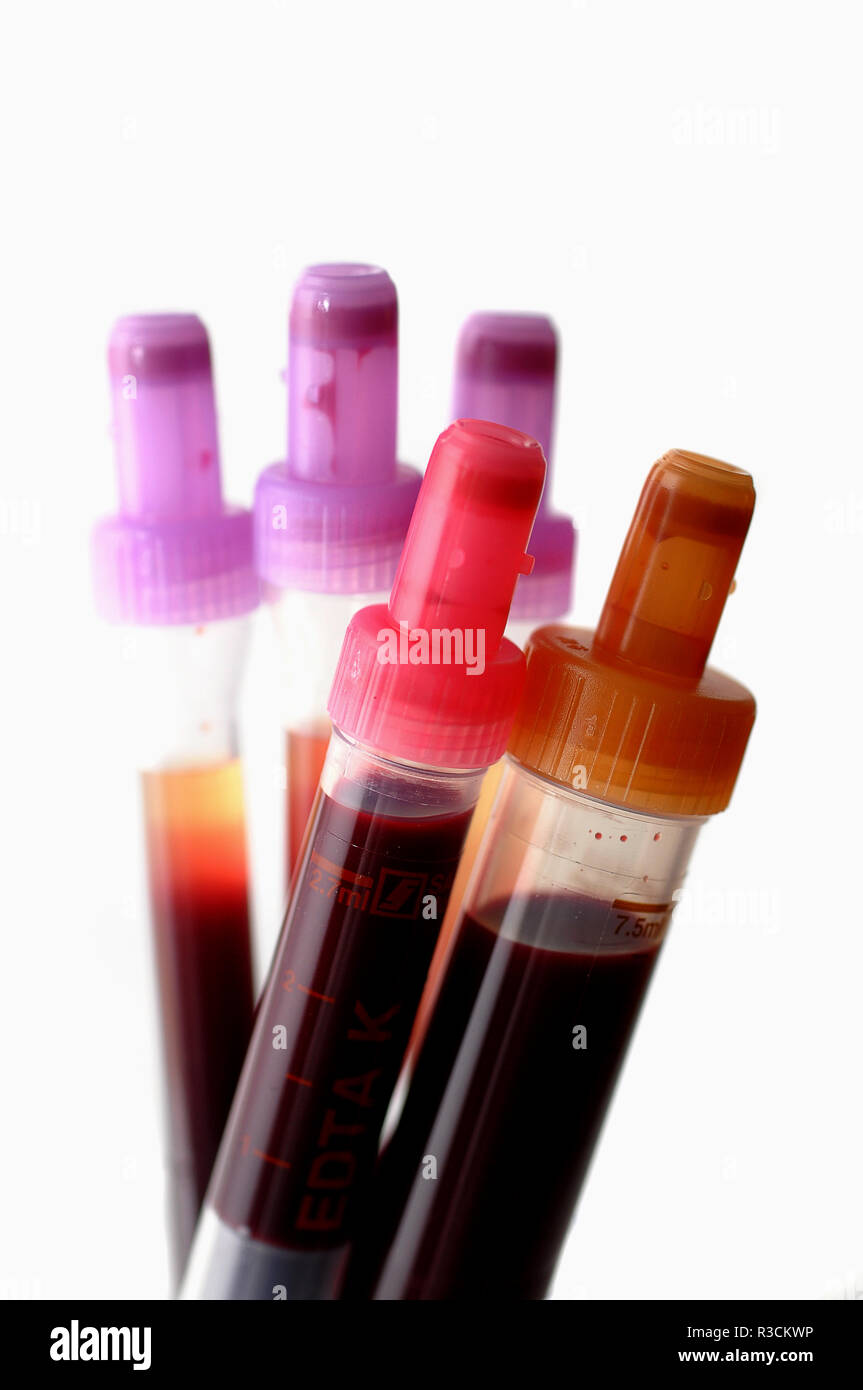 blood tubes Stock Photo