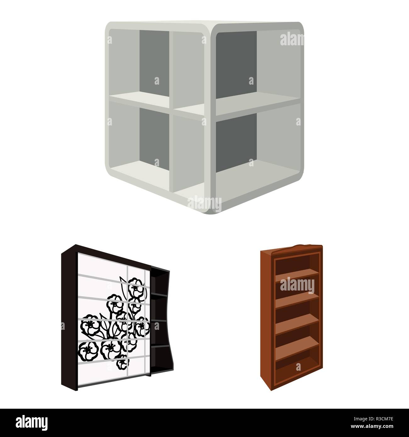 Bedroom Furniture Cartoon Icons In Set Collection For Design