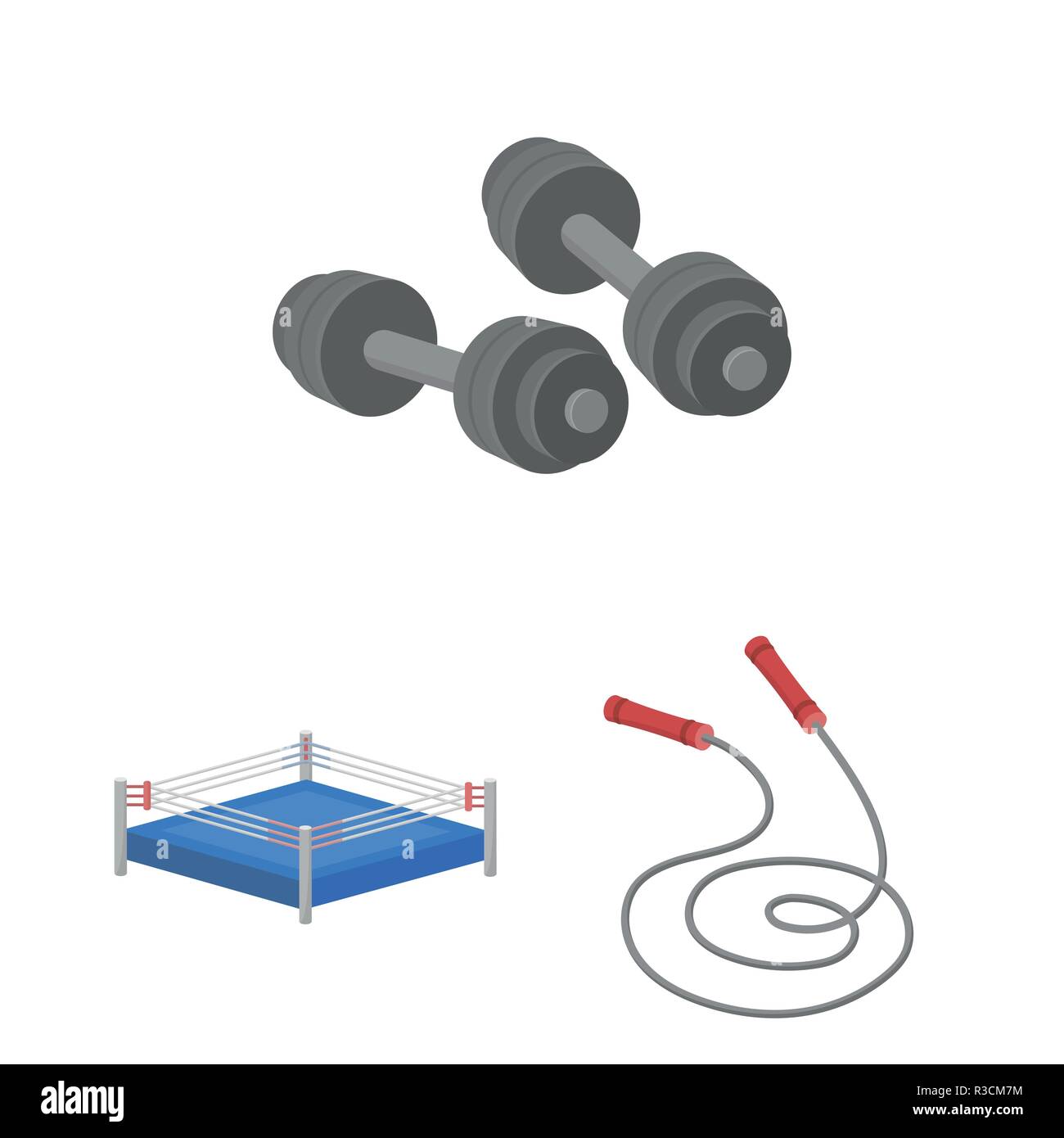 Boxing extreme sports cartoon icons in set collection for design. Boxer