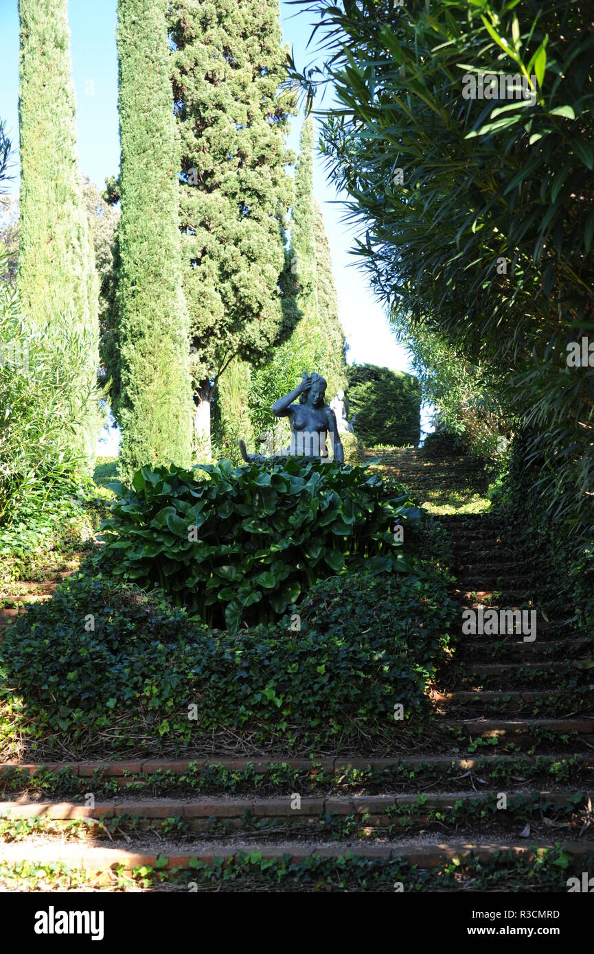 spanien,lloret de mar,costa brava,botanischer garten clotilde,bÃ¤ume