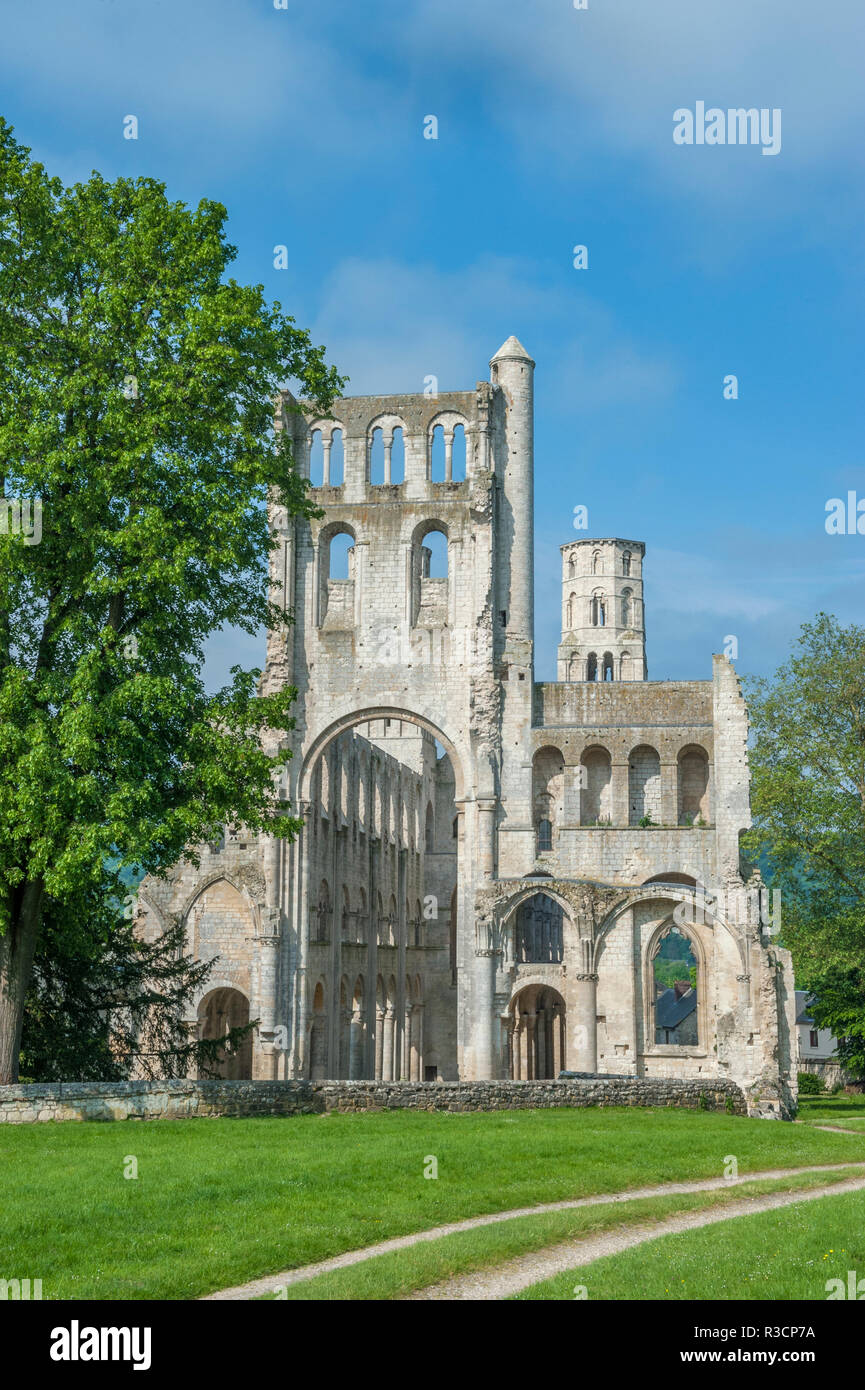 Jumieges Abbey, Jumieges, Normandy, France Stock Photo