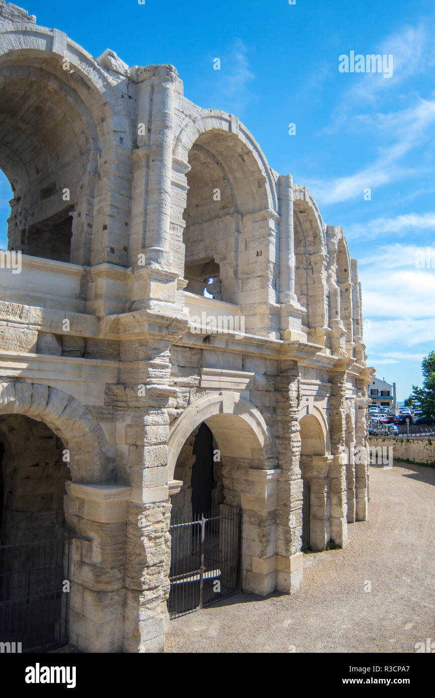 Roman amphitheater, Arles, Provence, France Stock Photo