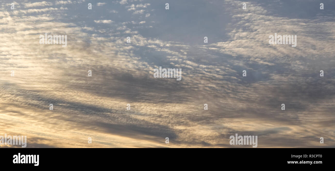 Altocumulus stratiformis cloud Stock Photo