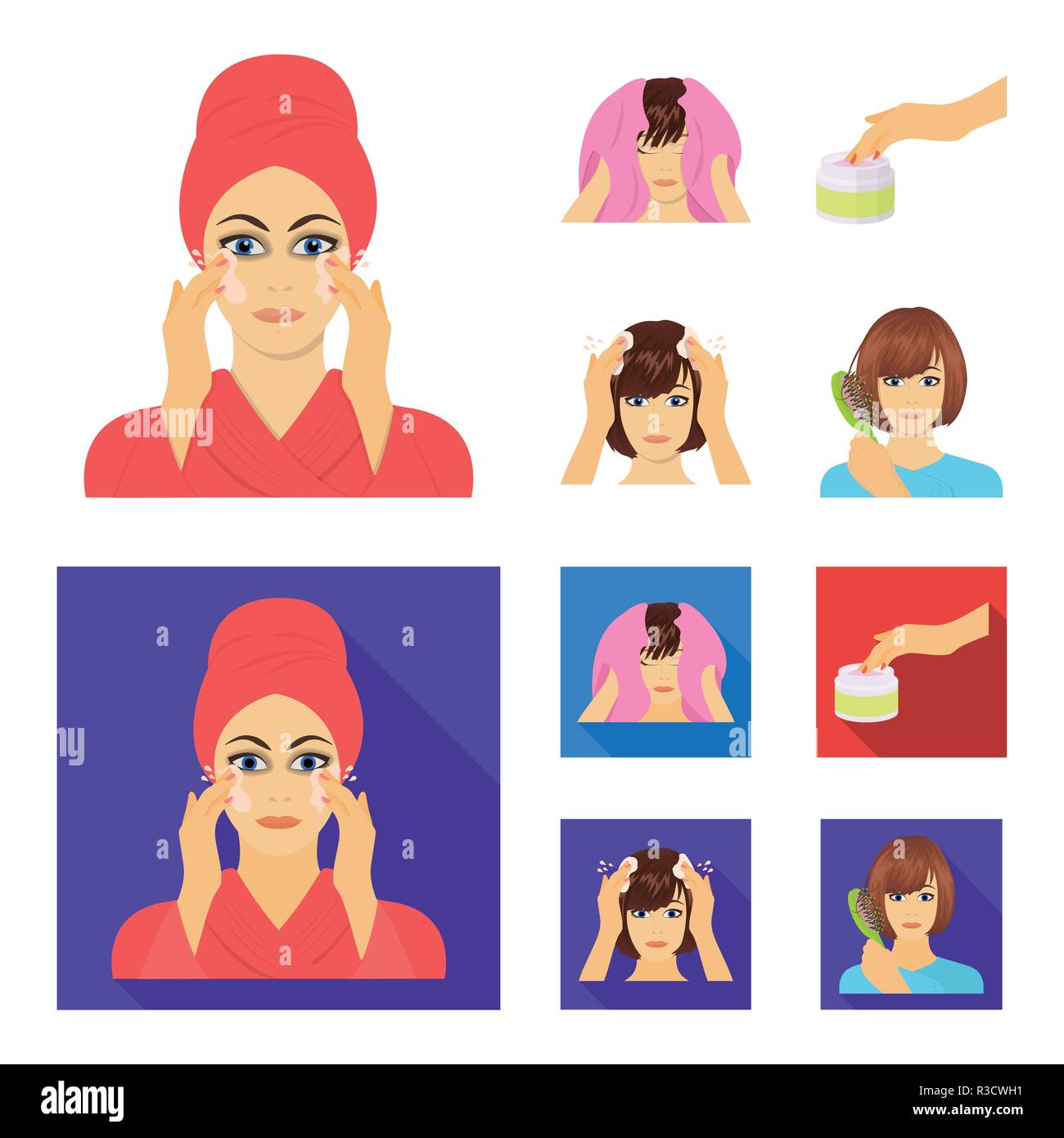Cosmetic Salon Hygiene And Other Icon In Cartoon Flat Style