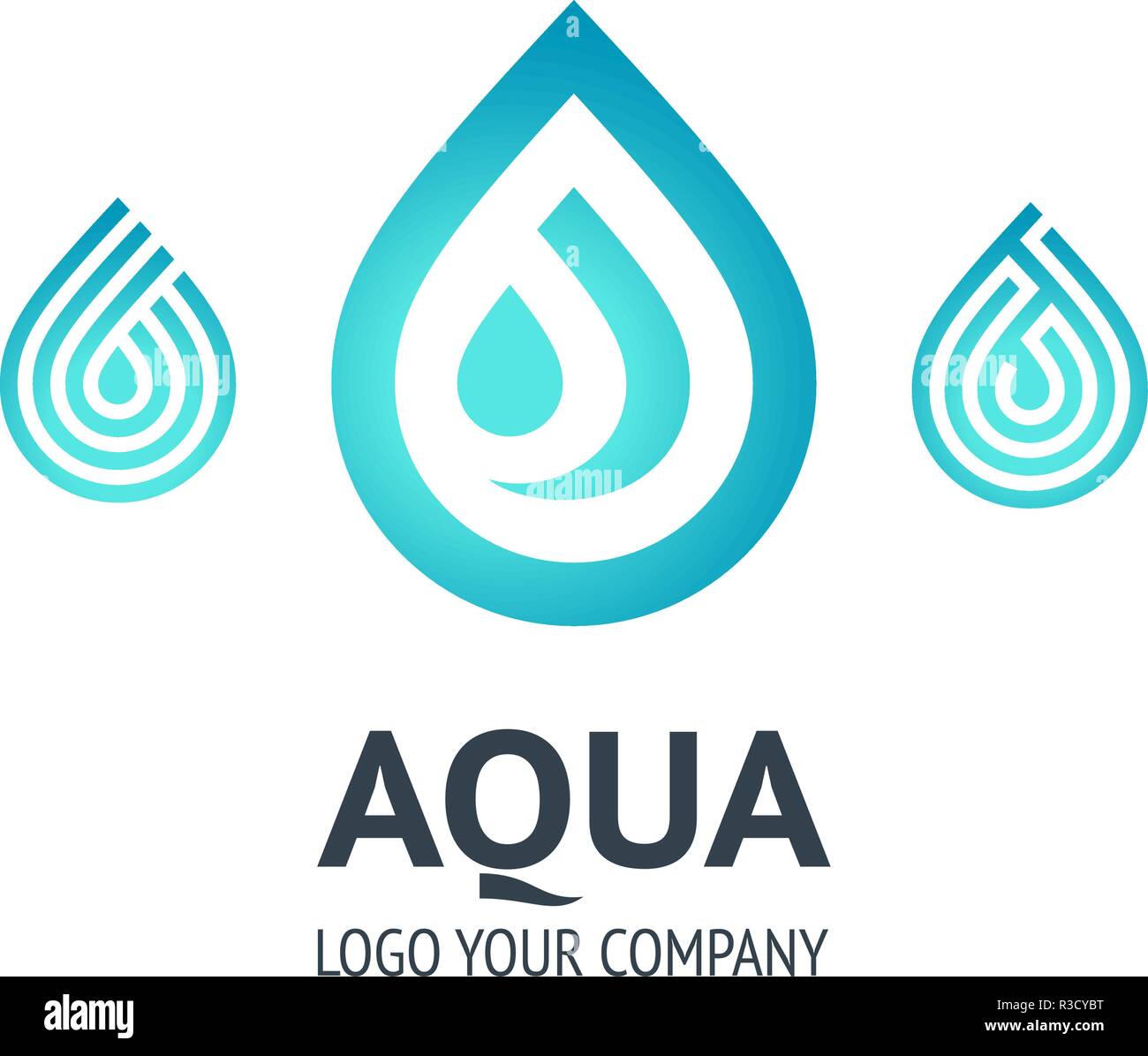 Water drop symbol, blue logo template icon Stock Vector Image & Art - Alamy