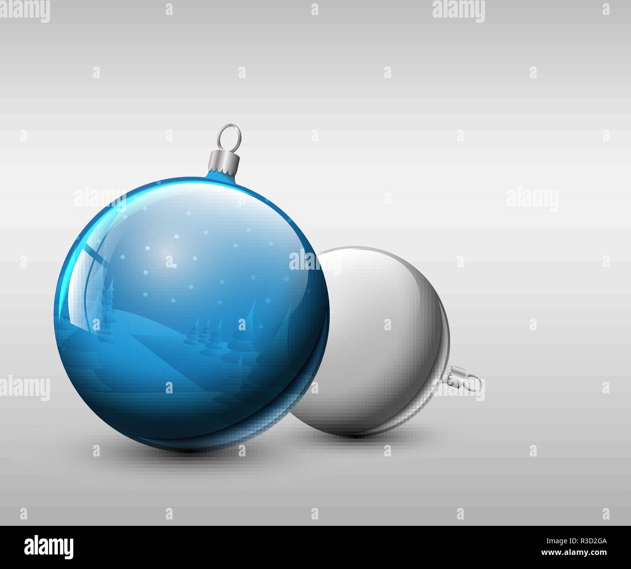 Christmas tree clear glass baubles hi-res stock photography and images ...