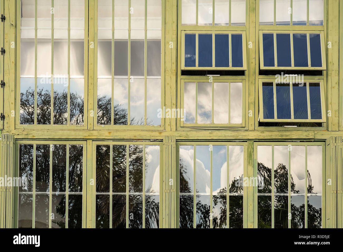 window an orangery Stock Photo