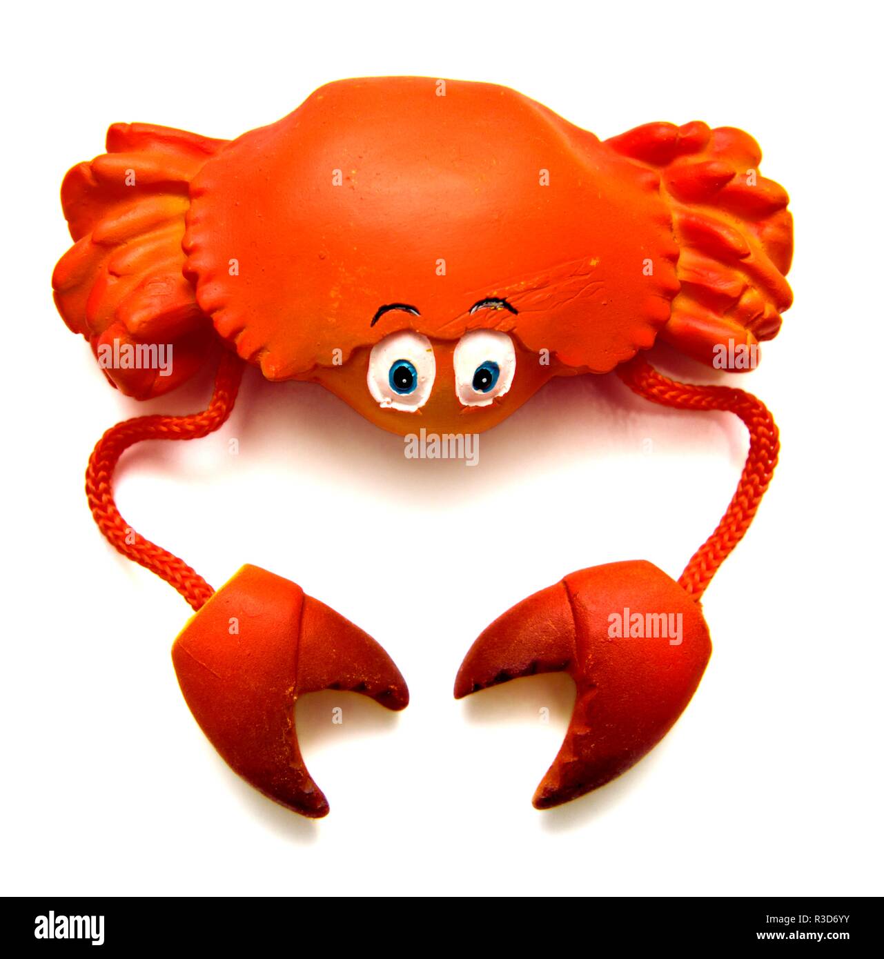 Ceramic moulder Crab fridge magnet Stock Photo