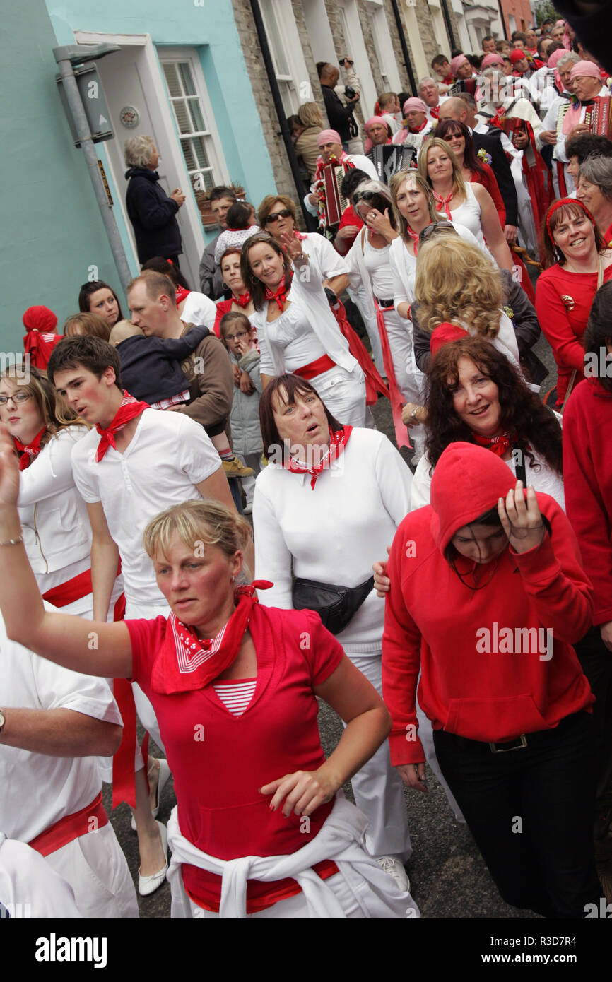 Obby Oss. May Day revels . Padstow, UK 1st, May, Padstow, Cornwall, UK