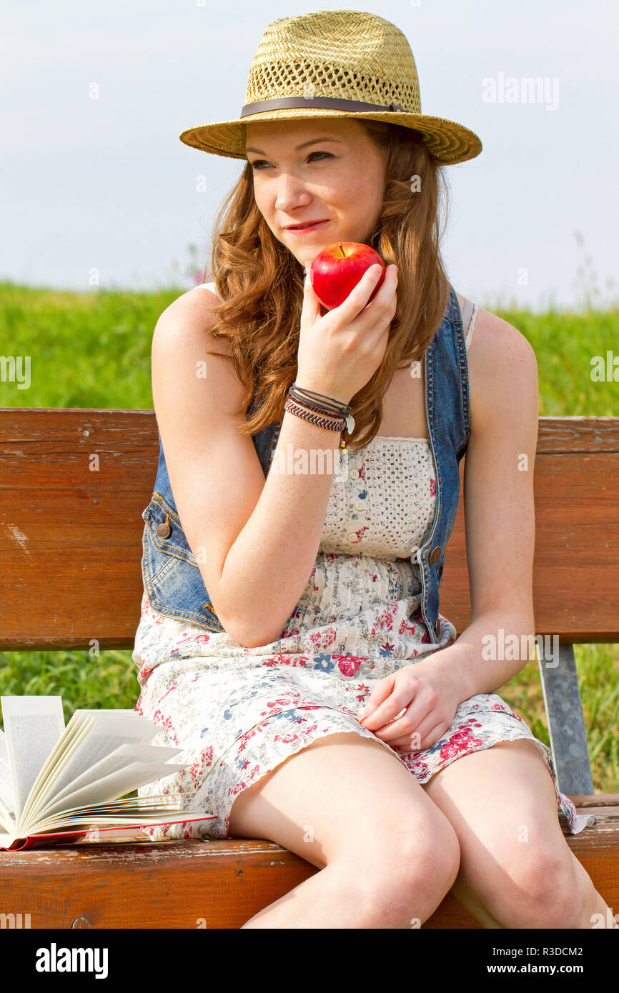 female,apple,eating,girl,food,fruit,healthy,health Stock Photo