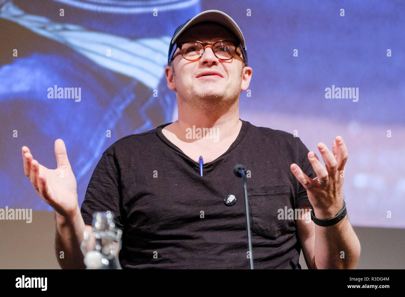 Filmmaker Lenny Abrahamson appears on Mark Kermode Live in 3D on Monday 19 November 2018 held at BFI Southbank, London. Pictured: Lenny Abrahamson. Stock Photo