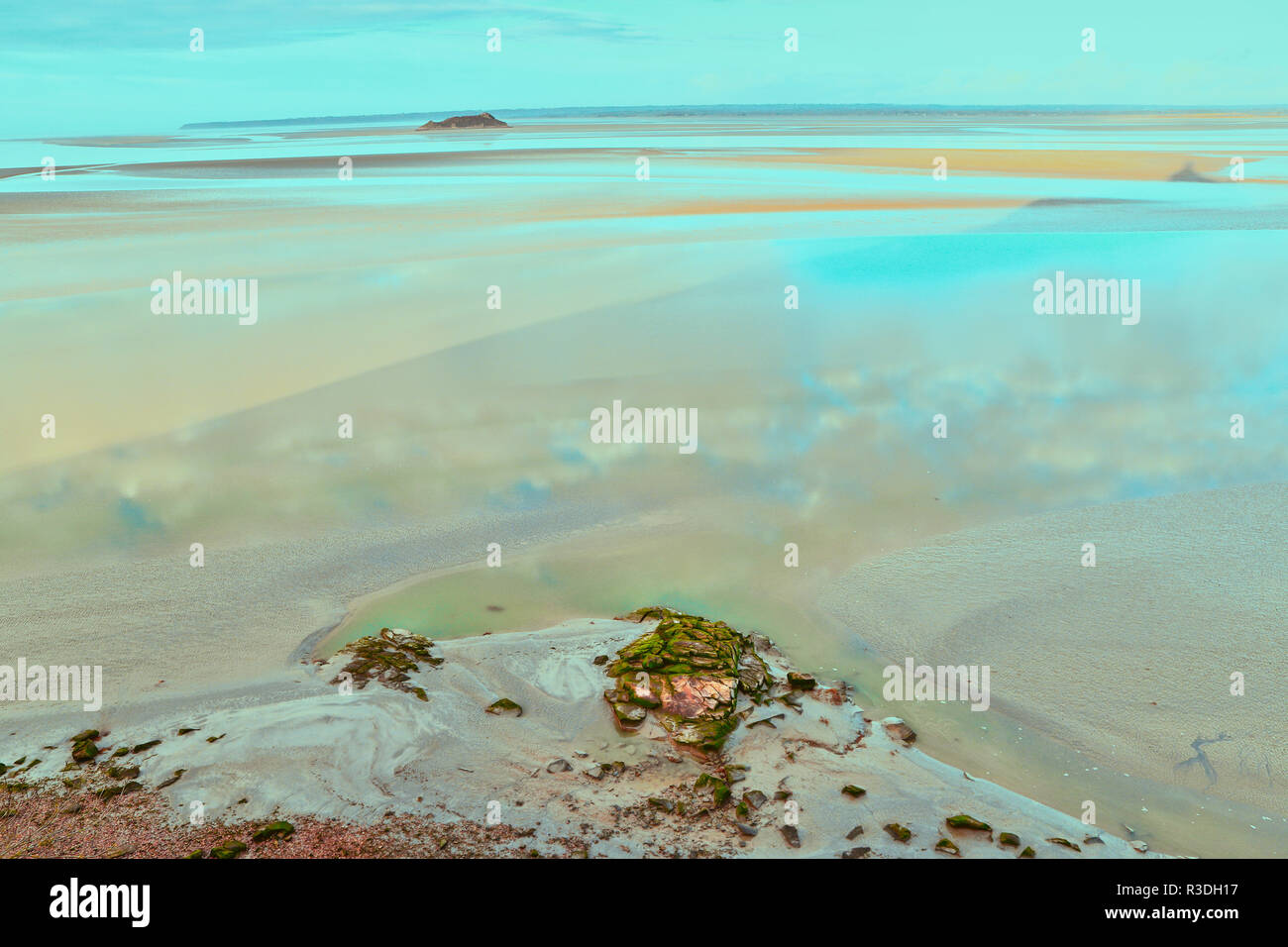 Omaha Beach On The Far Side As Seen From Mont Saint Michel