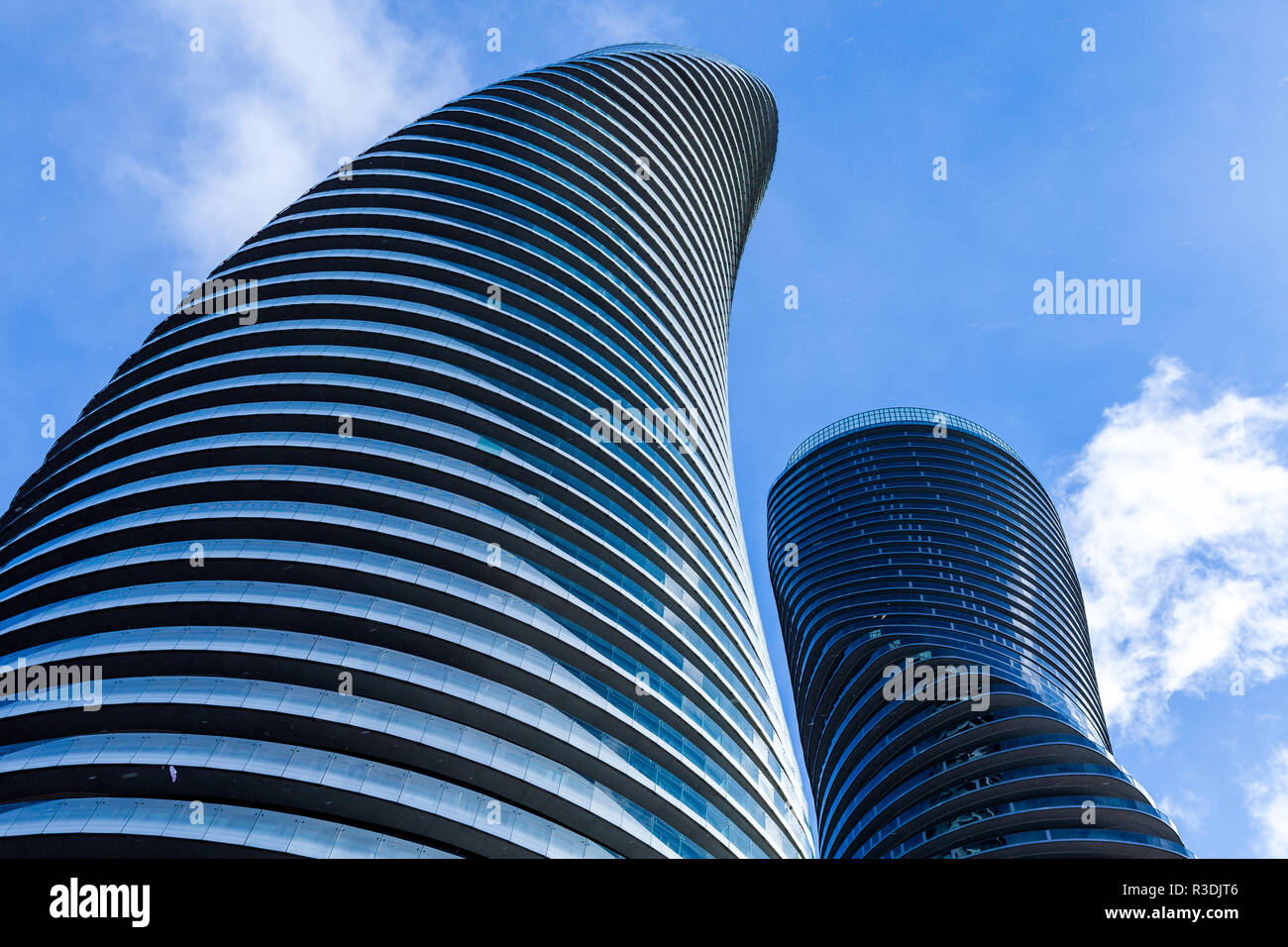 Toronto, CANADA - November 21, 2018: Twin towers of Absolute Condos in ...