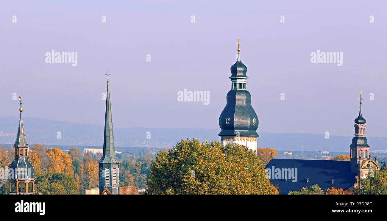 the church towers of speyer Stock Photo