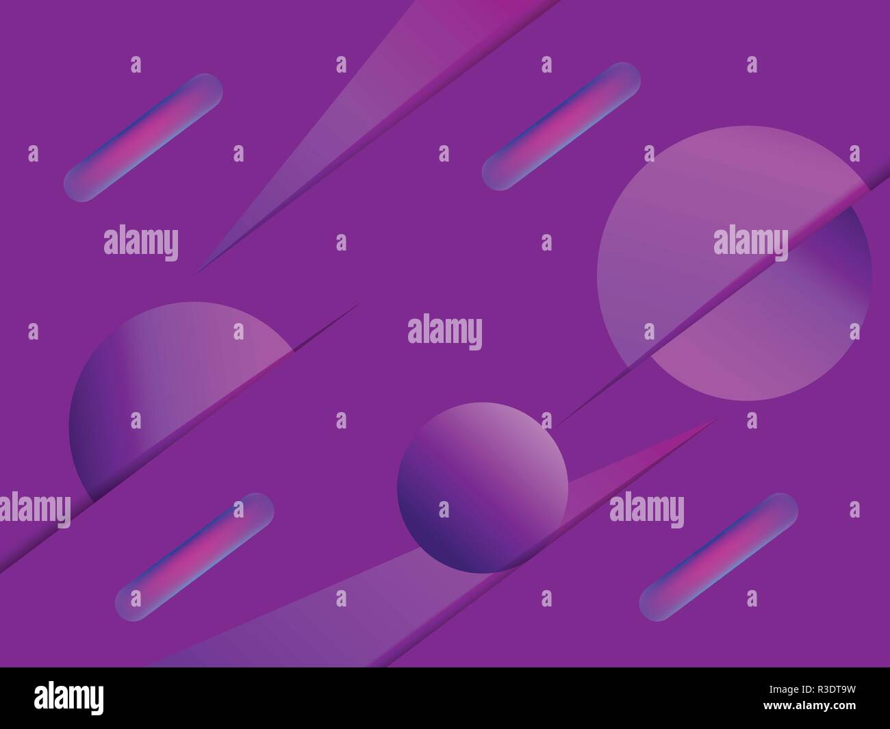 Abstract geometric shapes on a purple background. Cut to paper with ...