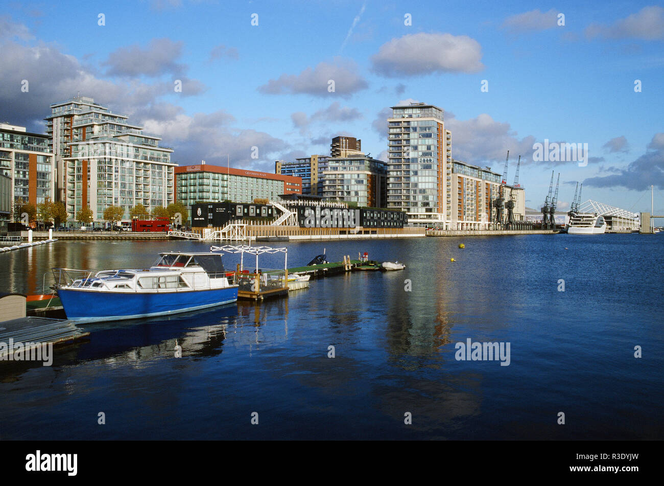 Royal Victoria Dock, Canning Town, East London UK Stock Photo