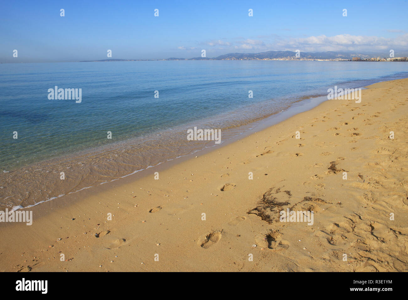 Mallorca beach, PLaya de Palma, winter time Stock Photo