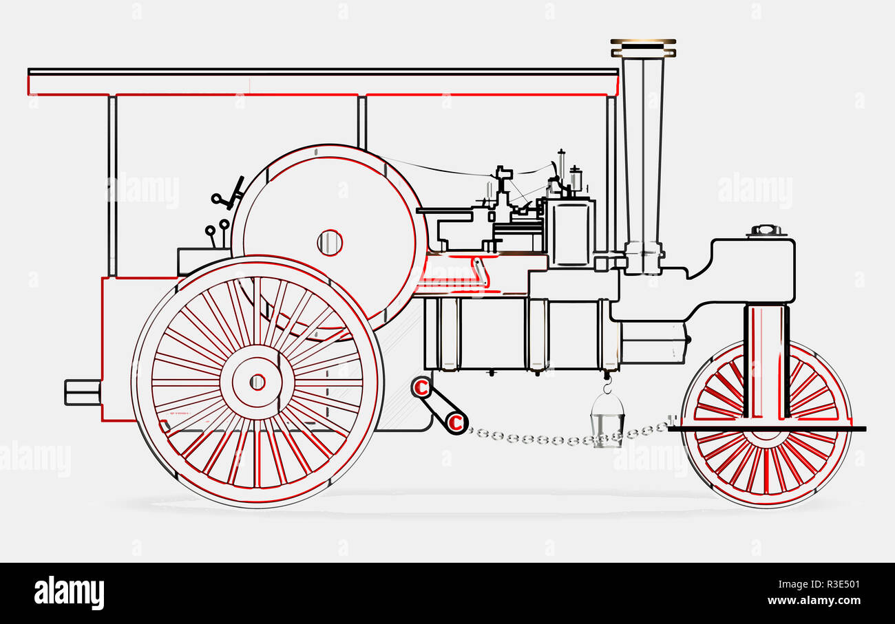 Drawing of steam engine фото 31